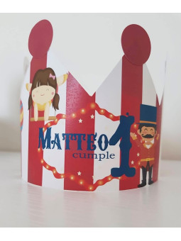 Corona de papel personalizada