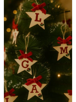 Estrellita de madera con...