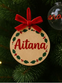 Bola de madera con corona...