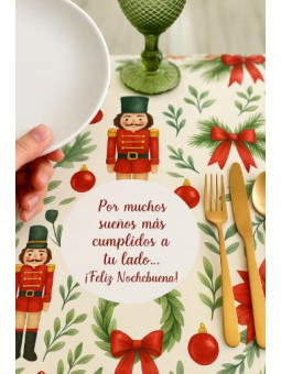 Mantel con mensaje secreto