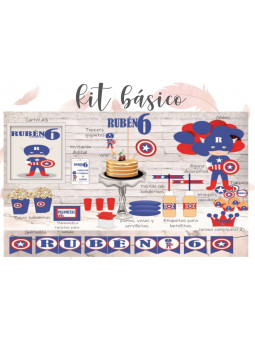 Kit Básico Capitán América